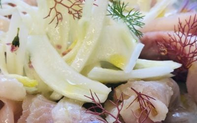 Yalbury Cottage Ceviche of “Houghton” arctic char and fennel salad