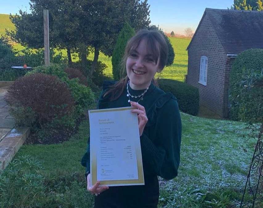 Apprentice Eve passes her NVQ